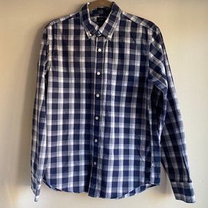NEW J. Crew Men’s Blue Plaid Button Down Shirt Size Small
